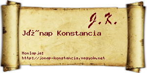 Jónap Konstancia névjegykártya